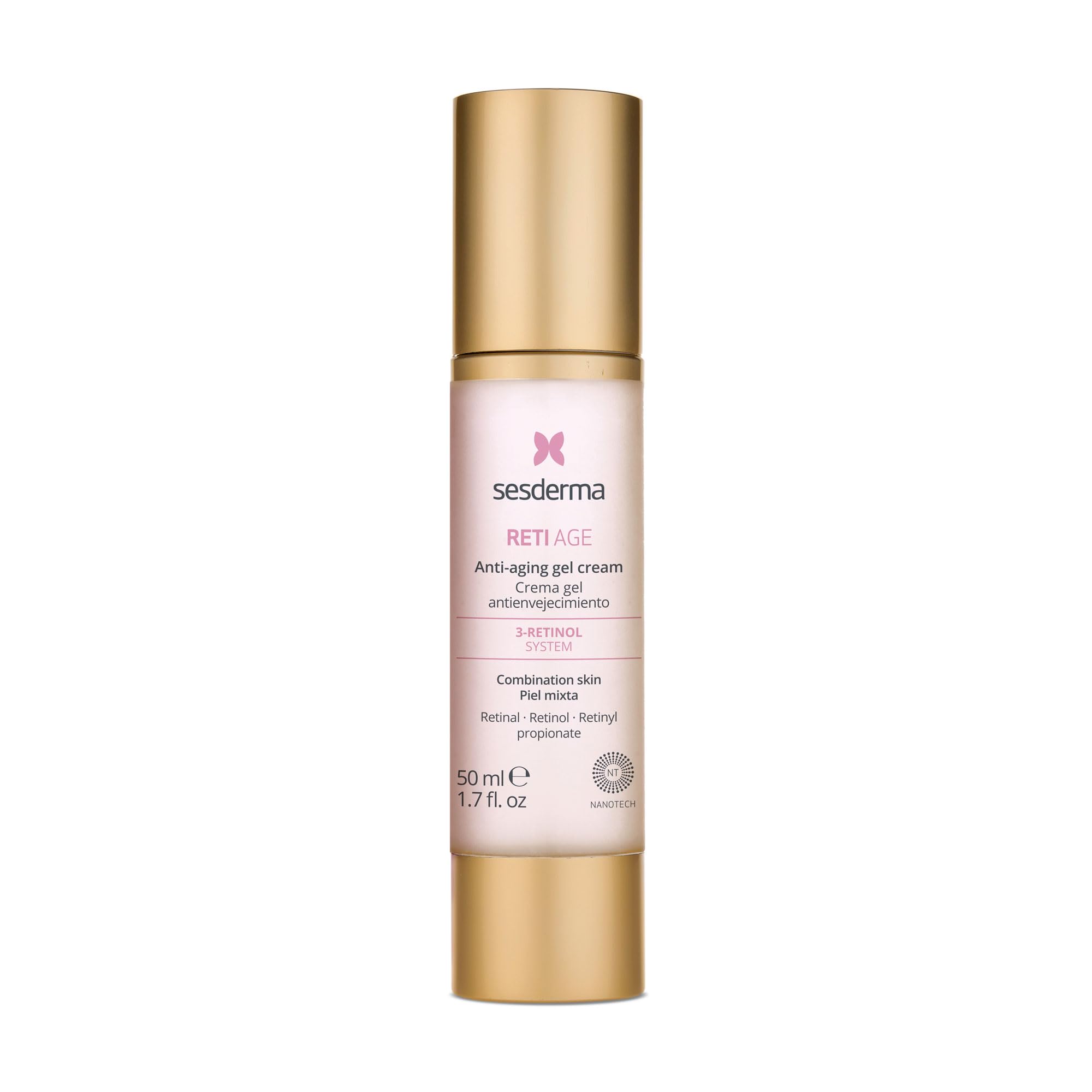 Sesderma | Retiage Gel Creme | Anti-Ageing Gel | Maximale Anti-Falten-Wirkung | 3-Retinol System | Retinol GEL Creme | Wirkstoffe | 50 ml