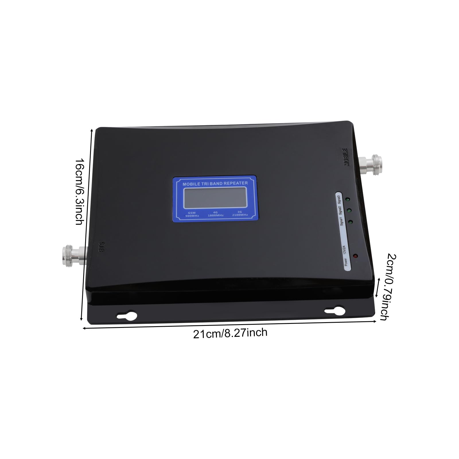 Amplificateur de signal pour téléphone portable Tri-Band 4G 3G GSM Amplificateur pour la maison et le bureau | Écran LCD et câble flexible pour une installation facile - Élimine efficacement les ruptures du signal