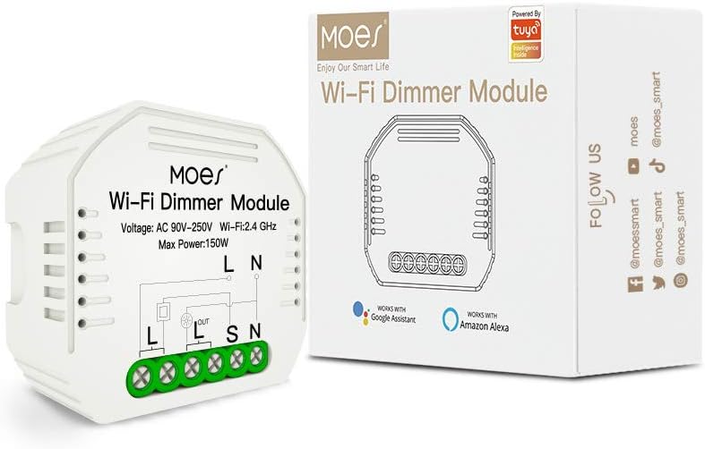 DIY Smart WiFi Light LED Dimmer Switch Smart Life/Tuya APP Remote Control 1/2 Way Switch,Works with Alexa Echo Google Home