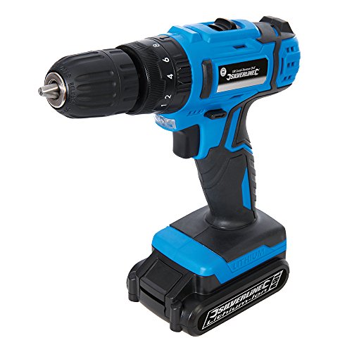 Preisvergleich Produktbild Silverline 946680 Heimwerker-Akku-Schlagbohrmaschine, 18 V, blau