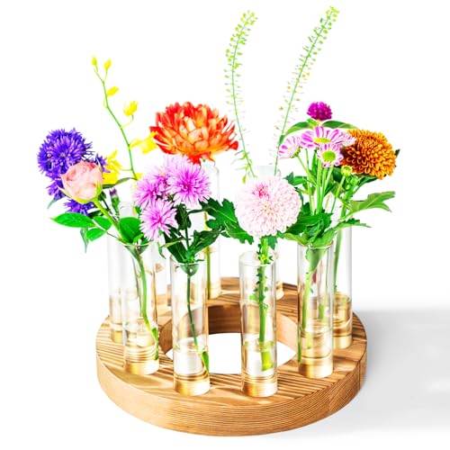 Melphoe Glass Bud Vases Small Flower Vase for Centerpieces Weddin...