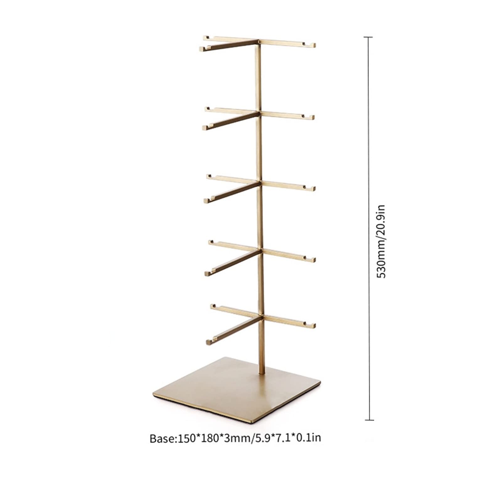 Brillenhalte -Shop-Speicher-Rack-Display dekorative Requisiten Brillenregal Sonnenbrillen-Halterung Edelstahl-Gläser-Anzeige Brillenständer (Color : 4 Layers)