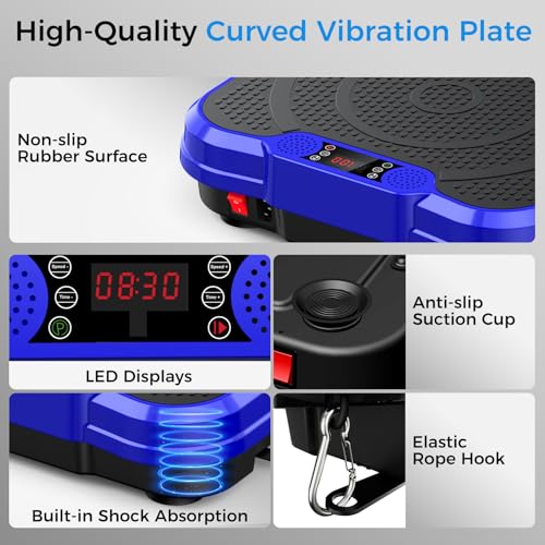 Image of AoraPulse Vibration Plate Exercise Machine, Vibration Plate for Lymphatic Drainage Weight Loss, 400 Lbs Capacity Full Body Workout Vibrate Fitness Platform for Home Women Men