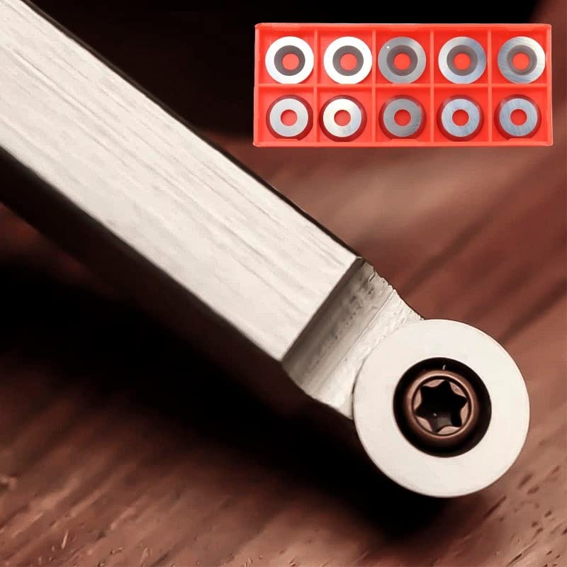 10 piezas Insertos de Carburo Redondos de Repuesto para Torno de Madera miniatura 5