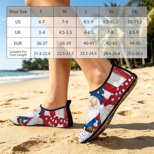 Zapatos deportivos acuáticos unisex con diseño del 4 de Julio para playa 3