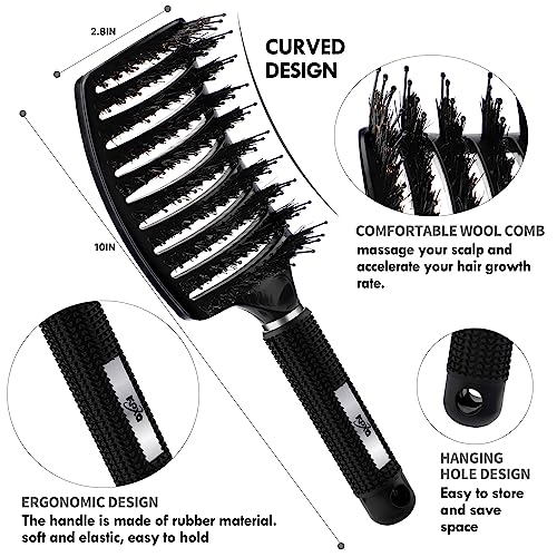 Save 10% on KPX 4-Piece Curly Hair Detangling Brush Set - Image 3