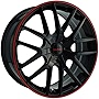 Touren TR60 3260 Wheel with Black Finish with Red Ring (18x8'/5x100mm)