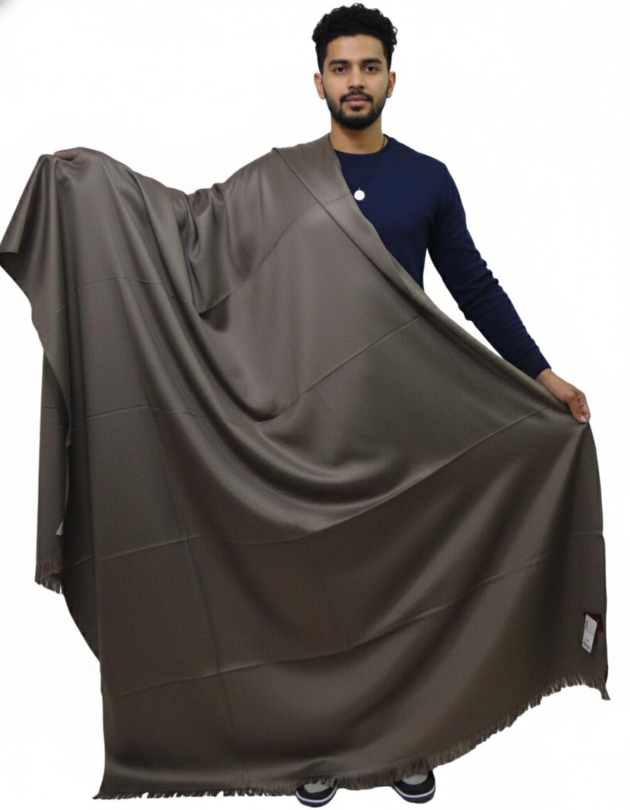 v vrinde Vrinde Grey Wool Solid Men's Shawl KA-SWL-31-picture-36