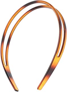 Brown Two Tier Plastic Headband for Women and Girls Hair Fixing | Lightweight Portable Design, Daily Hair Decor, Fashion Accessory for Women, Girls, and Gift Use
