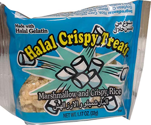 Halal Crispy Treats, Marshmallow and Crispy Rice 64 Count X 33g