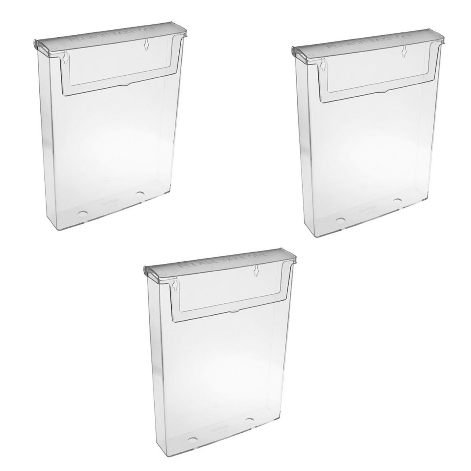 CompleteShopfittings Wall-Mounted Weather-Resistant Outdoor A5 Leaflet Holder Waterproof Dispenser Exterior Display (3 Piece)