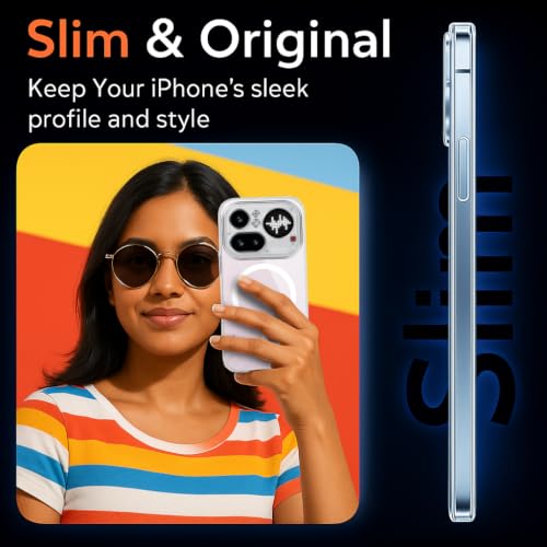 Image of Jkobi Lifetime Anti-Yellow MagSafe Compatible Clear Back Cover Case for Nothing Phone 4A Pro 5G (Sleek Hard Crystal | Shockproof and Camera Protection)