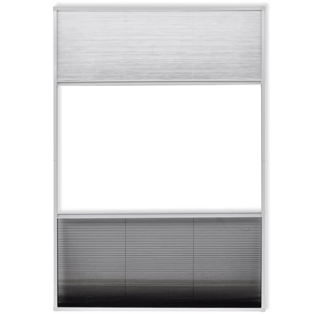 Mangloder Plisse Insektenschutzfenster mit Jalousie aus Aluminium, 160 x 80 cm, für Dachfenster, fliegengitter, mückengitter, moskitonetz, fensternetz, spannrahmen, lüften