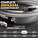 G-PLUG 25FT RG6 Coaxial Cable Connectors Set - High-Speed Internet, Broadband and Digital TV Aerial, Satellite Sky Cable Extension- Weather-Sealed Double Rubber O-Ring and Compression Connectors White