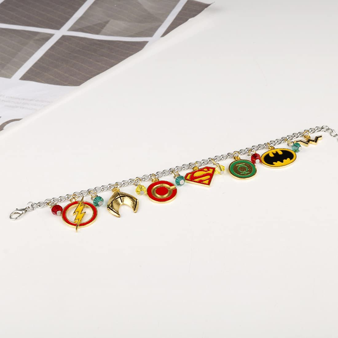 Silver Toned Harry Potter Heroes Charm Multicolor Bracelet