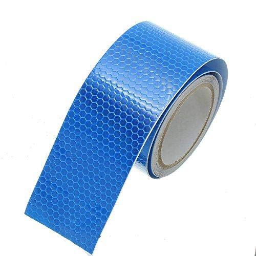 Preisvergleich Produktbild Depory Reflektorband Selbstklebende Sicherheit Warnklebeband reflektierende Aufkleber Nacht Reflektor Tape Warntafel Warnband (Blau)