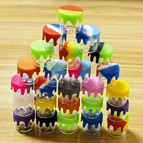 6ml Silicone Glass Wax Containers Concentrate Jars Airtight Multi-use (150)4