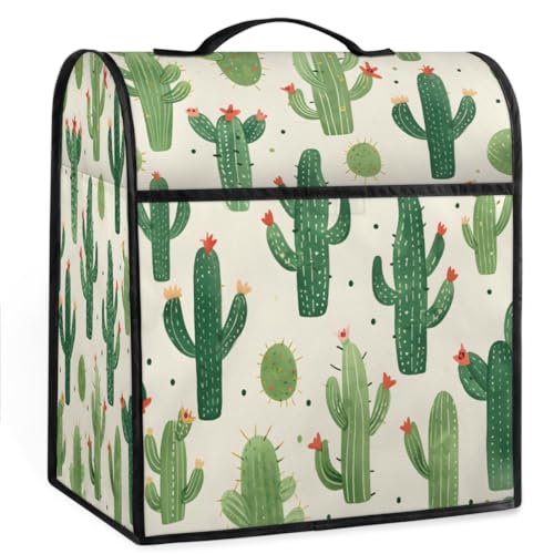 Coffee Maker Cover Cactus Theme Kitchen Appliance Covers Small Appliance Covers Blender Cover Juicer Cover Dust Covers for Kitchen Appliances with Top Handle and Pockets,Washable,C436