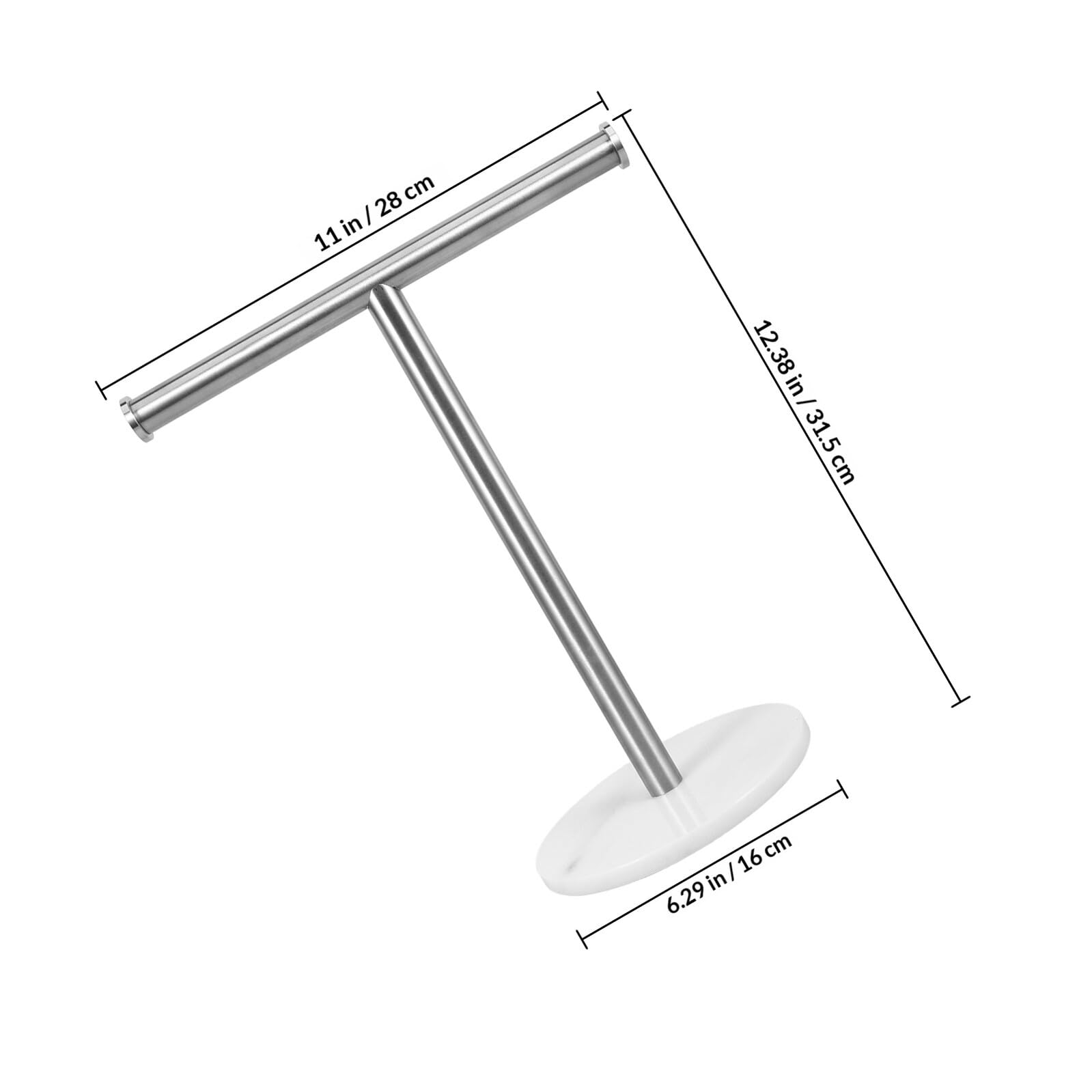 Toallero de Encimera Vertical de 31.5 CM para Baño y Cocina Base Estable Soporte para Toallas Manos