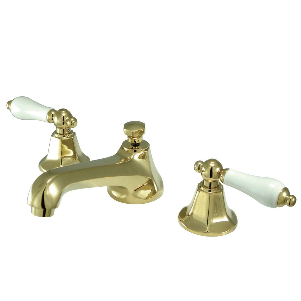 Robinet de salle de bain Kingston Brass KS4462PL mélangeur lavabo 3 trous laiton