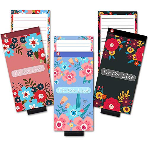 Magnetic Notepads with Pen Holder and Cover for Refrigerator, Grocery Shopping To Do