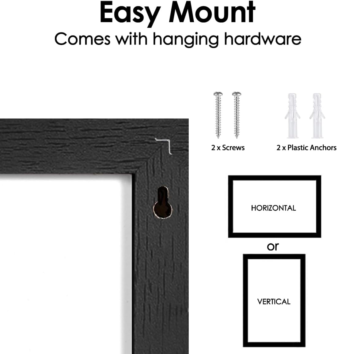 TORASO Chalkboard, Wood Frame Magnetic Chalkboard Sign, Black Wood Framed Chalk Board for Wedding, Kitchen, Bar, Restaurant, Menu & Home Decor,Large Chalkboards, 23.6" x 35.4"(BK-6090)