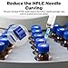 Membrane Solutions Autosampler Vials, 2ml HPLC Vials, 9-425 Lab Amber Vials with Write-on Spot and Graduations, 9mm Blue ABS Screw Caps & Septa for GC Sample Vials, 100 Pcs