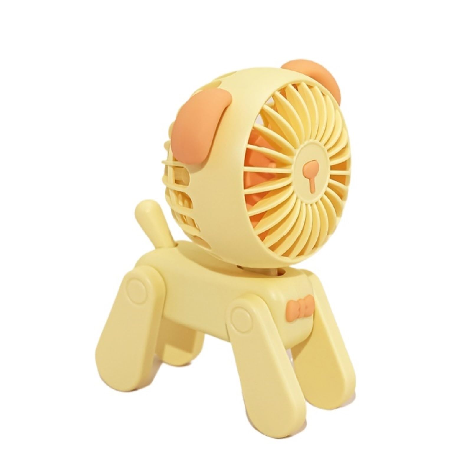 Ventilateur portable USB Yellow Dog de bureau et mini ventilateur Feng Shui jaune