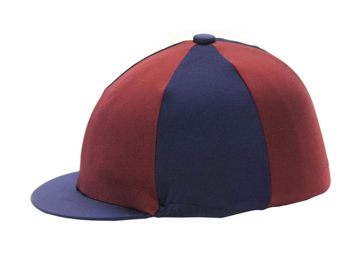 Hy Navy and Burgundy Riding Hat Silk Cover