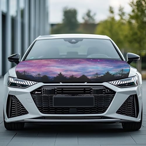 Image of Car Snow Cover,A Waterproof,Windproof Half Car Cover for Winter Frost and Ice Removal-Star Forest