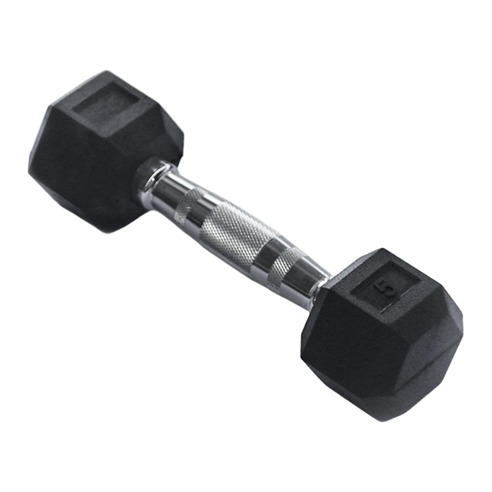 Manubrio Ottagonale Fitness Professionale in Gomma con Impugnatura Antiscivolo Ergonomica per Allenamenti Palestra Adatto a
