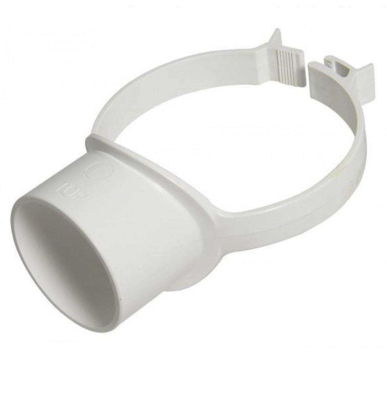FLOPLAST 110mm Soil Ring Seal Strap Boss - White - Pack of 2