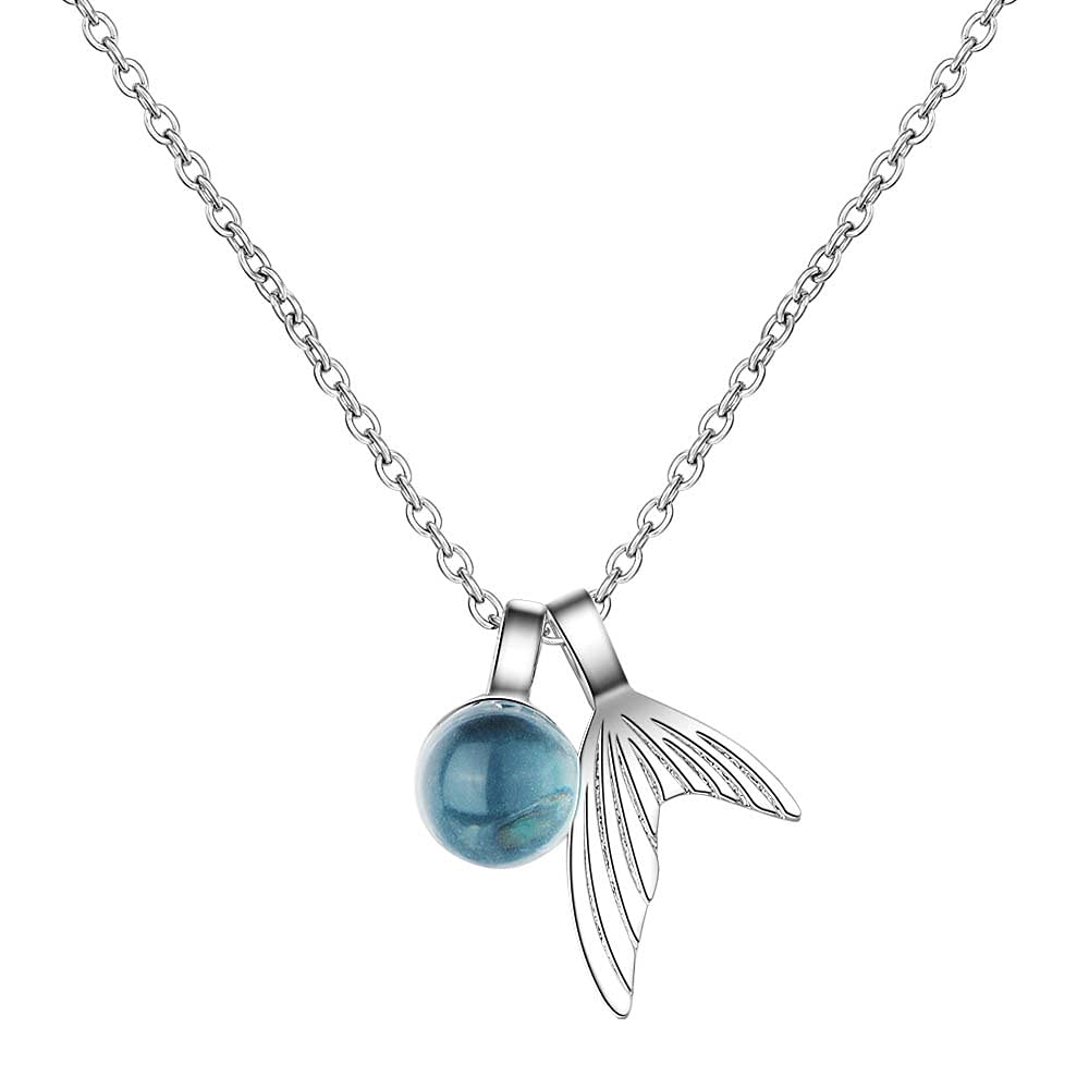 Collier à breloques de queue en cristal pour femmes pour mariage