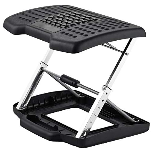 Adjustable Footrest for Home Office, Or Under Desk Ergonomic Foot Rest (Footstool) (Height Adjustable with Handler)