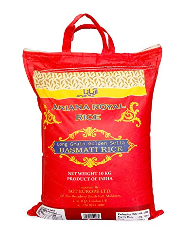 10KG ARIANA ROYAL RICE LONG GRAIN GOLDEN SELLA BASMATI RICE