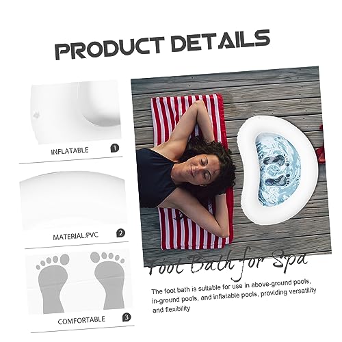 FRCOLOR Bañera Inflable para Pies Portátil para Spa miniatura 6