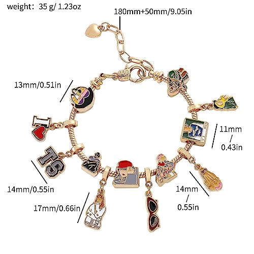 Image of Famous Pop Female Singer Bracelet Blind Box Set - Creative Metal Tay lor Bracelet, Birthday, Christmas Gift for Fans, Female Friends, Collectible Souvenir (C Bracelet Set)