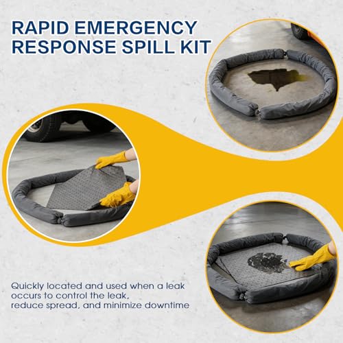 Image of Universal Spill Kit for Chemical, Water & Garage Oil Cleanup 2 Pack
