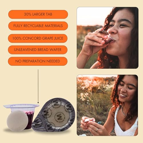 Image of Pre-filled Communion Cups and Wafer Set - Box of 100