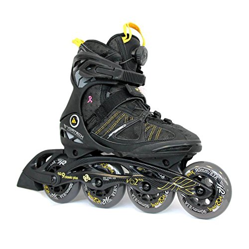 K2 Inline Skate VO2 Max 90 Speed Boa W (SMU) Schwarz/Gelb 7 ROLLER_SKATE