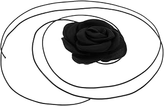 KESYOO Flower Necklace for Women Floral Choker Necklace Soft Velvet Material for Dates Weddings