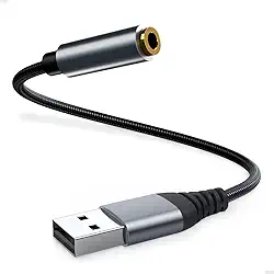 Placa De Som Usb P3 Fone Microfone 3.5mm Externa Pc Notebook Aux TRRS Conector Estéreo Adaptador de fone de ouvido Microfone Headset