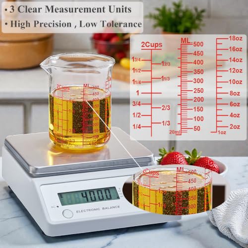 Image of Ackers BORO3.3 Borosilicate Glass Measuring Cup, 500 ml (16 oz, 2 Cup)
