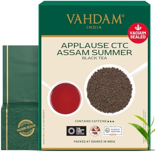 VAHDAM CTC Black Tea Loose Leaf(12oz|170+ Servings) Pure Assam Tea Leaves