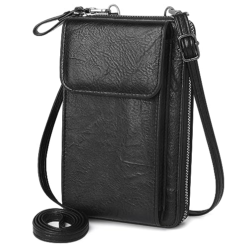 OIDERY Small Crossbody Bags for Women Cell Phone Purse Wallet PU Leather Shoulder Handbag Wallet with Credit Card Slots