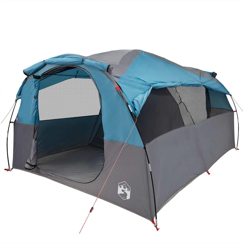 Tunnelzelt für 6 Personen, Großes Familienzelt mit 2 Schlafkabinen, Stabiles Campingzelt für Outdoor-Abenteuer, Gestell aus Glasfaser, Grün, 564 x 260 x 185 cm