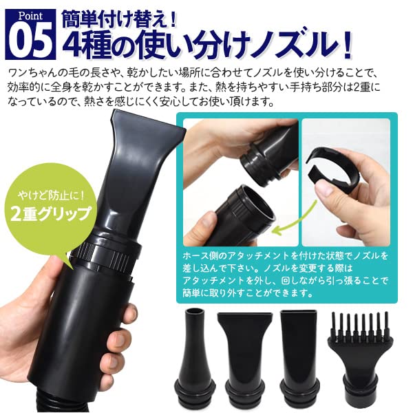 Amazon | ペット ドライヤー 大型犬 業務用 ハイパワー PSE適合商品