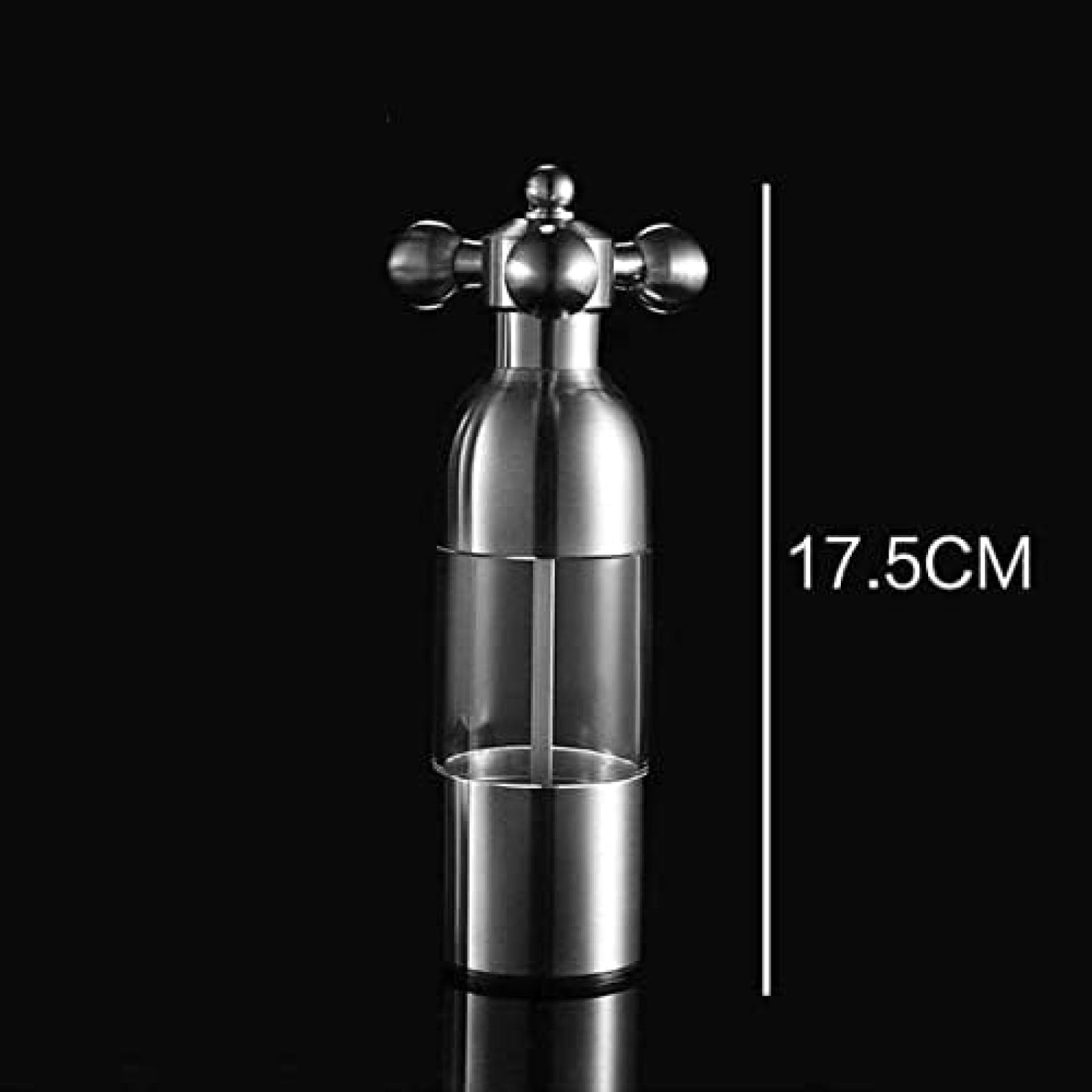 Set macina sale e pepe - Macina pepe in acciaio inossidabile Macina pepe Rubinetto dell'acqua Macina pepe nero Bottiglia per condimento manuale macina sale,Nero