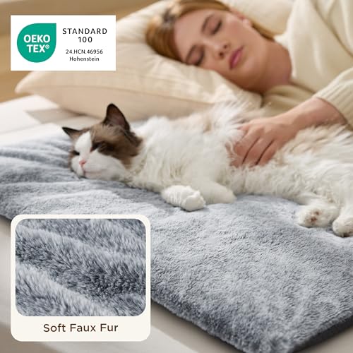 Bedsure Self Warming Cat Bed, Extra Warm Self Heating Pad for Cats & Dogs, Anti-Slip Small Thermal Pet Mat Indoor with Removable Washable Cover, 24" x 18", Grey #2