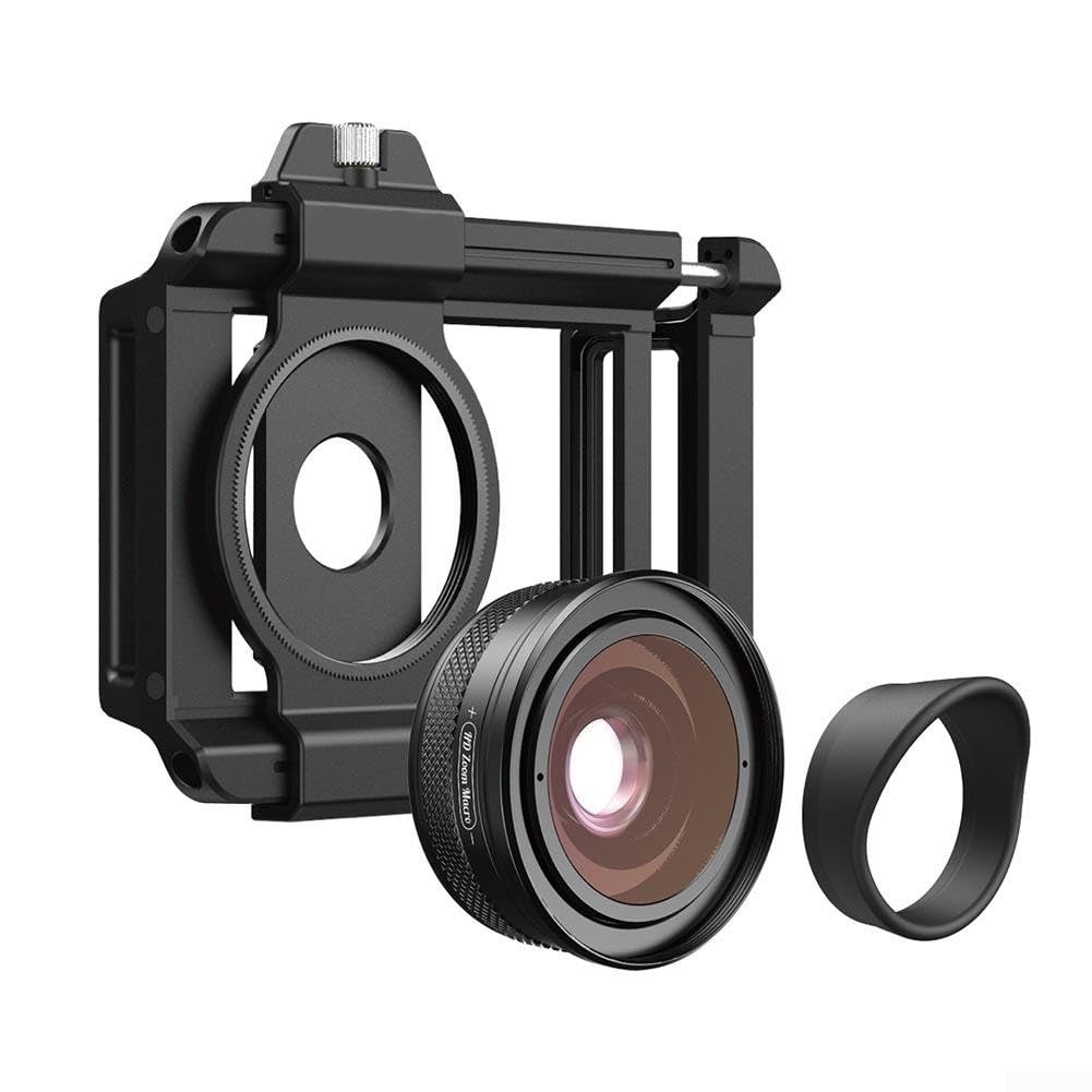 APLZM100 Obiettivo macro compatibile con smartphone con zoom 10 20X, apertura F1 05 e corpo in lega di alluminio per scatti macro ultra chiari